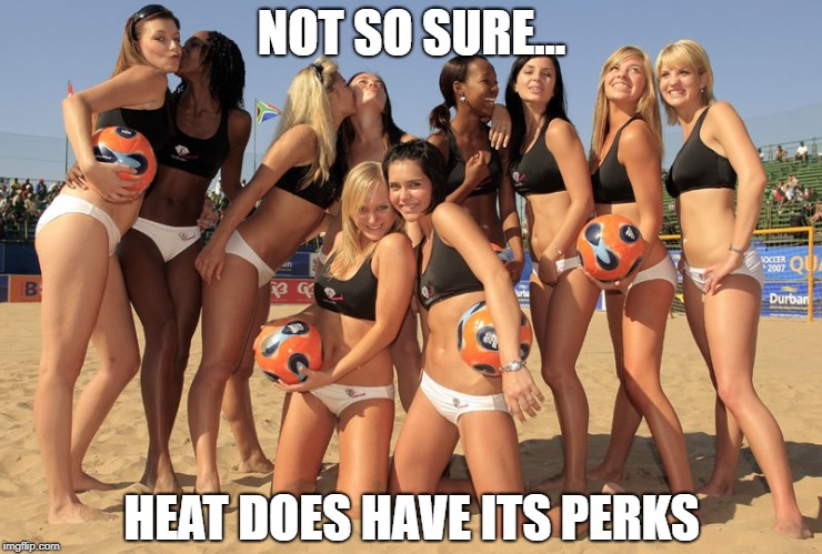 NOT SO SURE... HEAT DOES HAVE ITS PERKS | made w/ Imgflip meme maker