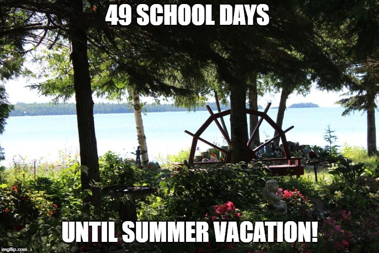 49 SCHOOL DAYS; UNTIL SUMMER VACATION! | made w/ Imgflip meme maker