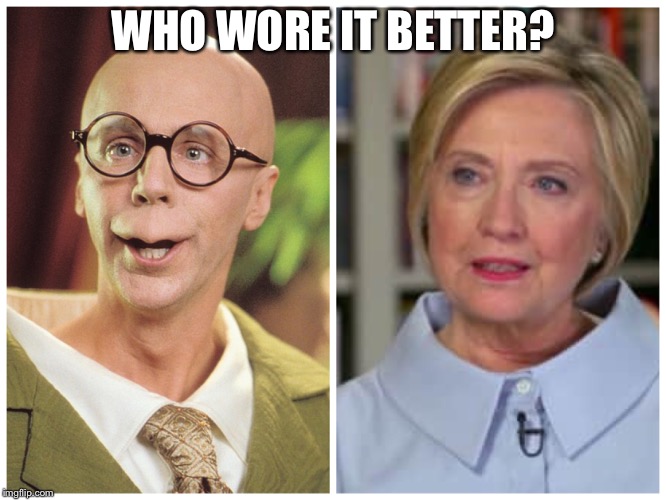 Who Wore it Better | WHO WORE IT BETTER? | image tagged in hillary clinton,hillary,clinton,master,disguise,turtle | made w/ Imgflip meme maker