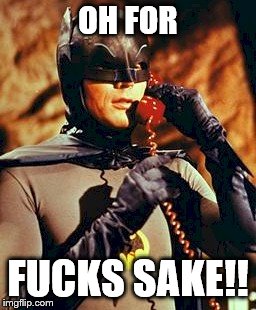Bat phone | OH FOR; FUCKS SAKE!! | image tagged in bat phone | made w/ Imgflip meme maker