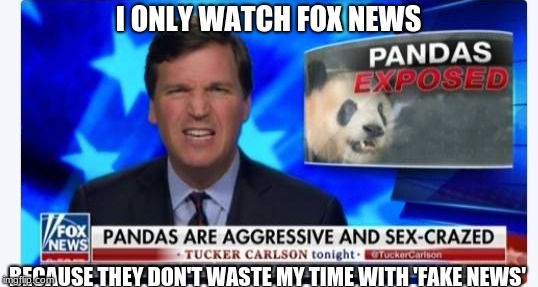 FOX News- News for the feeble minded (aka SHEEPLE!) | I ONLY WATCH FOX NEWS; BECAUSE THEY DON'T WASTE MY TIME WITH 'FAKE NEWS' | image tagged in fox news,funny,memes,current events,fake news | made w/ Imgflip meme maker