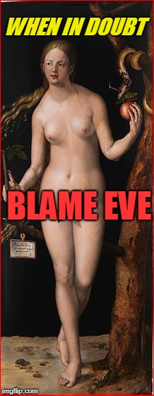 WHEN IN DOUBT BLAME EVE | made w/ Imgflip meme maker