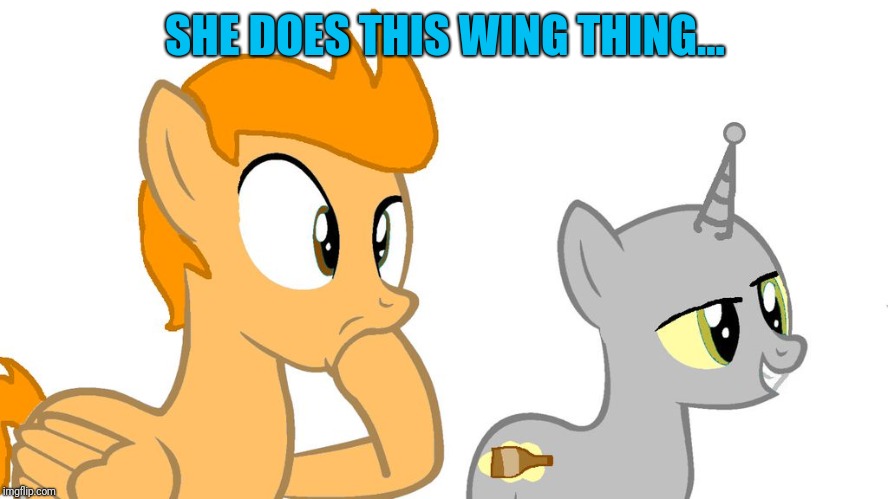 SHE DOES THIS WING THING... | made w/ Imgflip meme maker