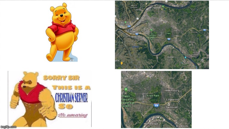 Pooh hates Pittsburgh like me :) | image tagged in christian,nsfw | made w/ Imgflip meme maker
