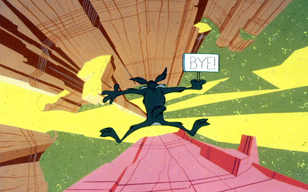 Wile E Coyote falling off of cliff Blank Meme Template