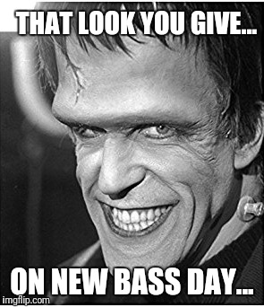 New Bads Day | THAT LOOK YOU GIVE... ON NEW BASS DAY... | image tagged in memes | made w/ Imgflip meme maker