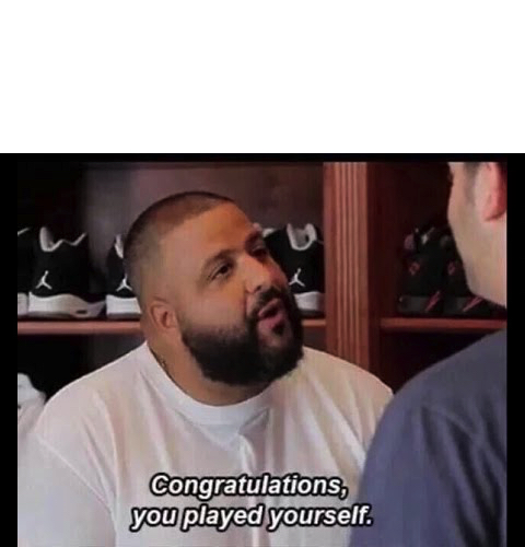 DJ Khaled Funny Congrats Card Congratulations You Played 