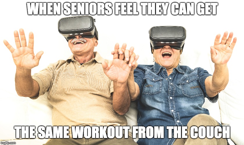 WHEN SENIORS FEEL THEY CAN GET; THE SAME WORKOUT FROM THE COUCH | image tagged in seniors,senior exercise,senior fitness,exercise,fitness,workout | made w/ Imgflip meme maker