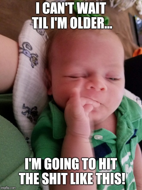 I CAN'T WAIT TIL I'M OLDER... I'M GOING TO HIT THE SHIT LIKE THIS! | image tagged in like this | made w/ Imgflip meme maker