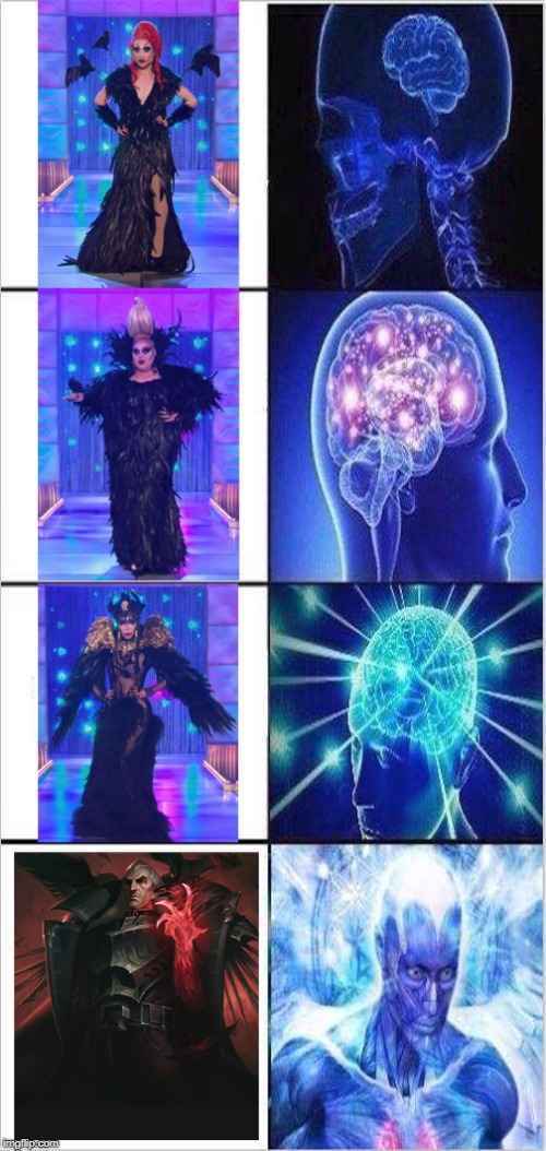 RuPaul on LoL | image tagged in rupaul's drag race,league of legends,drag queen,swain | made w/ Imgflip meme maker