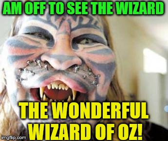 Courage people!! | AM OFF TO SEE THE WIZARD; THE WONDERFUL WIZARD OF OZ! | image tagged in funny,sick humor,imgflip,memes | made w/ Imgflip meme maker