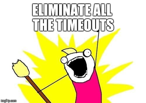 X All The Y Meme | ELIMINATE ALL THE TIMEOUTS | image tagged in memes,x all the y | made w/ Imgflip meme maker