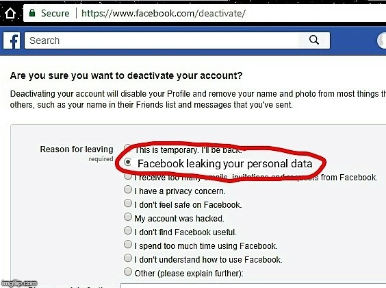 Facebook | image tagged in memes,funny,facebook,privacy,mark zuckerberg,delete account | made w/ Imgflip meme maker