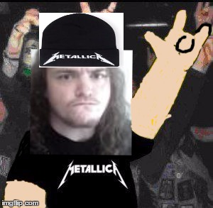 Metallica Joel | image tagged in metallica,metallica joel,vinesauce,vargskelethor | made w/ Imgflip meme maker