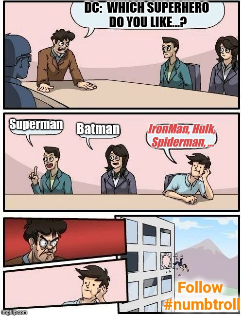 High Quality Marvel DC funny meme Blank Meme Template