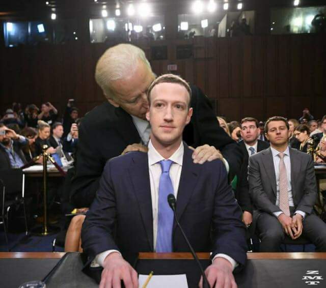 Biden and Zuckerberg Blank Meme Template