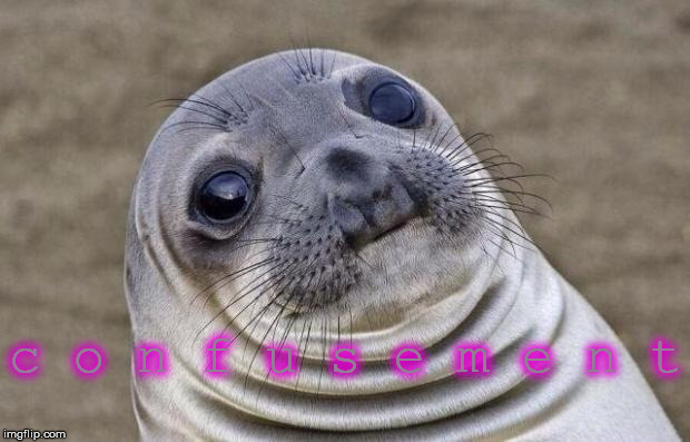 Awkward Moment Sealion Meme | c o n f u s e m e n t | image tagged in memes,awkward moment sealion | made w/ Imgflip meme maker