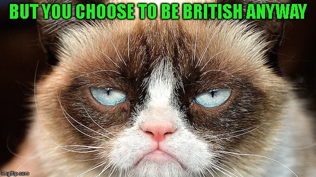 BUT YOU CHOOSE TO BE BRITISH ANYWAY | made w/ Imgflip meme maker