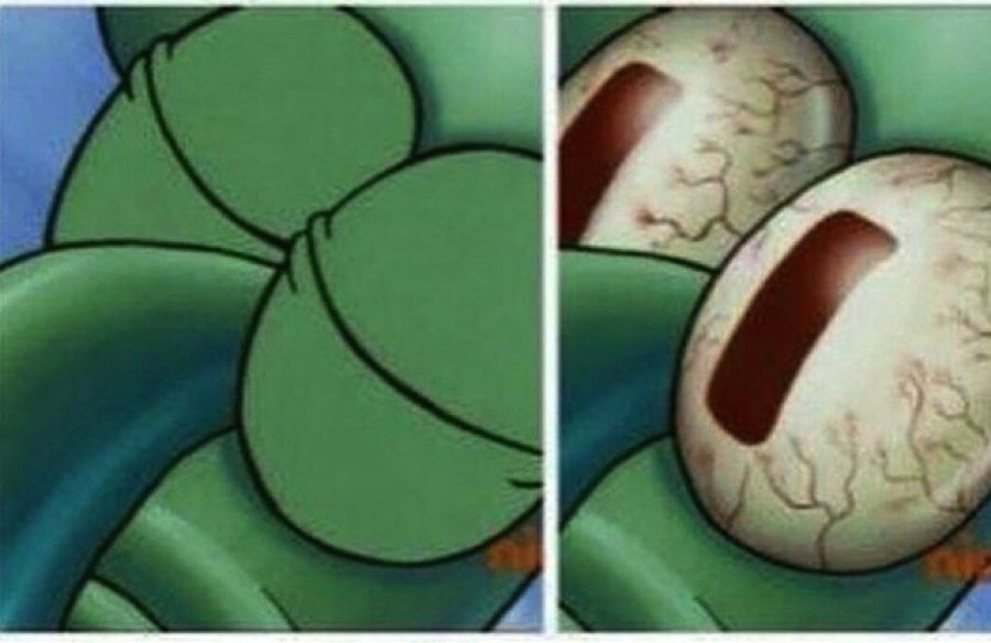 High Quality Squidward Sleeping Blank Meme Template