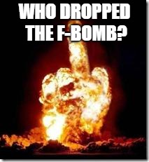 Somebody dropped the f-bomb. | WHO DROPPED THE F-BOMB? | image tagged in middle finger,fuck you,f-bomb,exploding middle finger | made w/ Imgflip meme maker