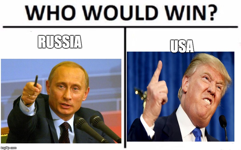 Who Would Win? Meme | RUSSIA; USA | image tagged in memes,who would win | made w/ Imgflip meme maker