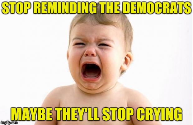 STOP REMINDING THE DEMOCRATS MAYBE THEY'LL STOP CRYING | image tagged in cry baby socrates | made w/ Imgflip meme maker