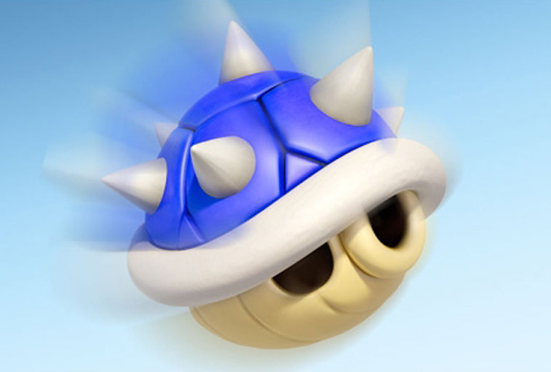 High Quality Mario Kart - Blue Shell (no wings) Blank Meme Template