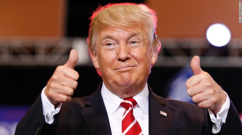 High Quality Donald Trump thumbs up Blank Meme Template
