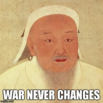Laughing Khan | WAR NEVER CHANGES | image tagged in laughing khan | made w/ Imgflip meme maker