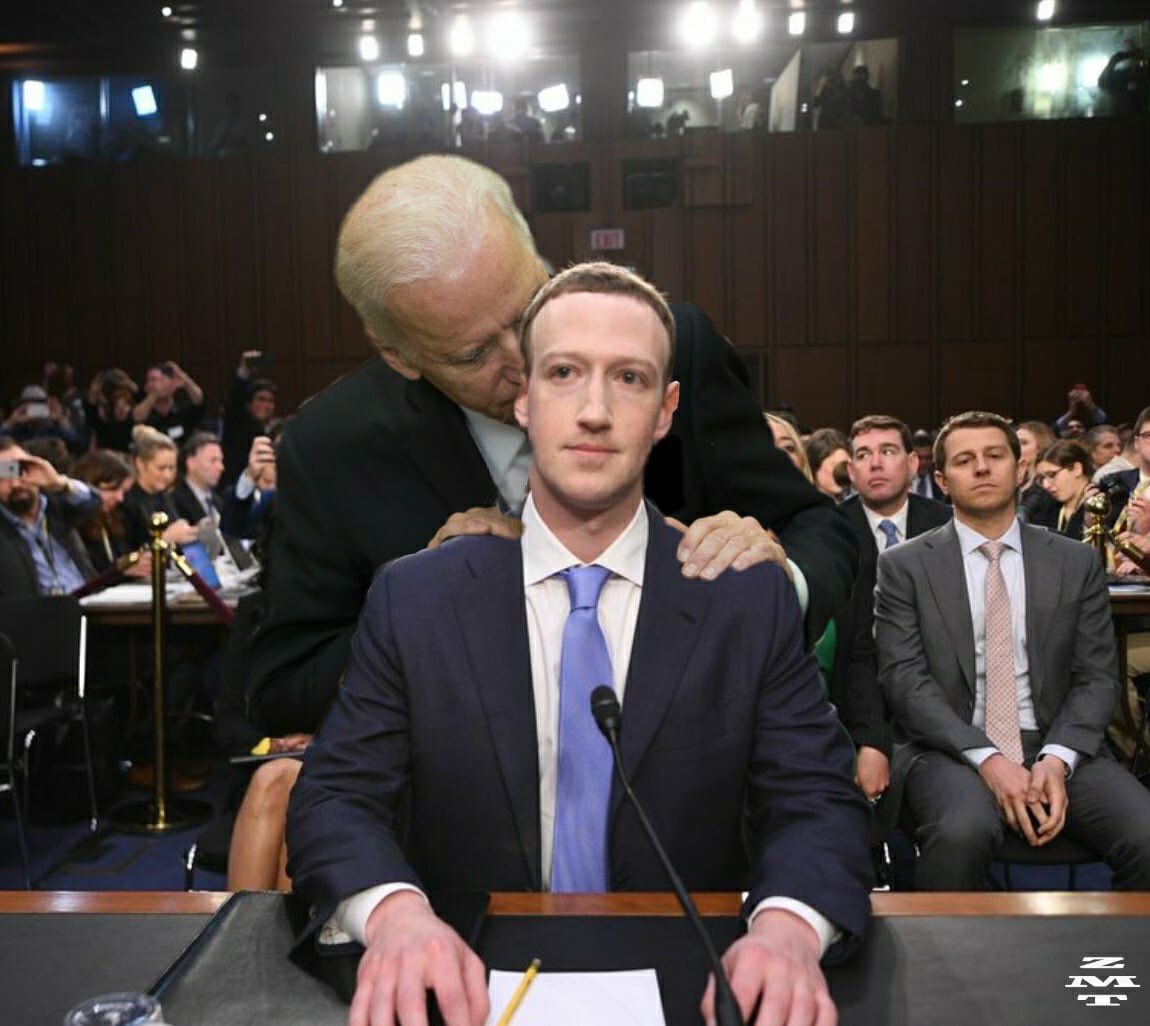 Biden and Zucc Blank Meme Template