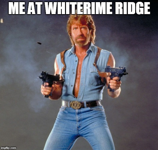 Chuck Norris Guns Meme | ME AT WHITERIME RIDGE | image tagged in memes,chuck norris guns,chuck norris | made w/ Imgflip meme maker
