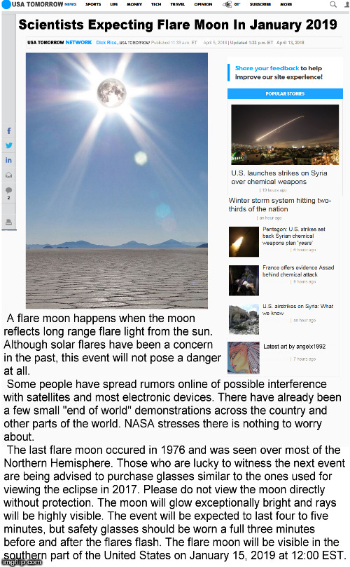 image tagged in news,moon,moon hoax,solar,nasa,sun | made w/ Imgflip meme maker