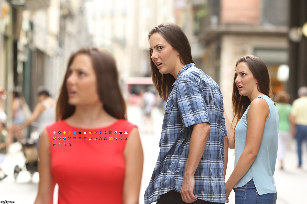 Distracted Boyfriend Paranoia | image tagged in distracted boyfriend paranoia | made w/ Imgflip meme maker