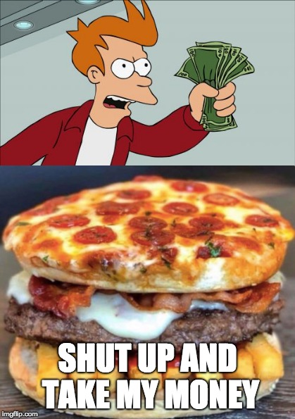 an everything burger | SHUT UP AND TAKE MY MONEY | image tagged in memes | made w/ Imgflip meme maker