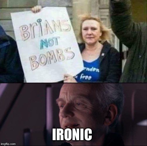 IRONIC | image tagged in irony | made w/ Imgflip meme maker
