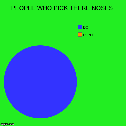 PEOPLE WHO PICK THERE NOSES | PEOPLE WHO PICK THERE NOSES | DON'T, DO | image tagged in funny,pie charts | made w/ Imgflip chart maker