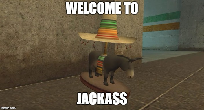 Welcome to Jackass |  WELCOME TO; JACKASS | image tagged in gmod | made w/ Imgflip meme maker