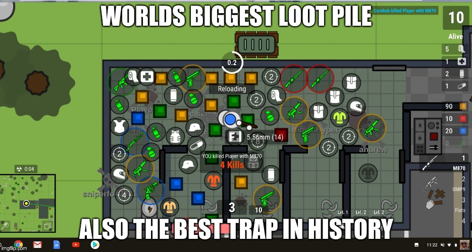 Worlds Greatest Loot Pile | WORLDS BIGGEST LOOT PILE; ALSO THE BEST TRAP IN HISTORY | image tagged in worlds greatest loot pile | made w/ Imgflip meme maker