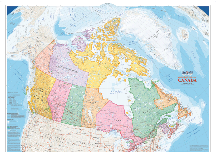Canadian map Blank Meme Template