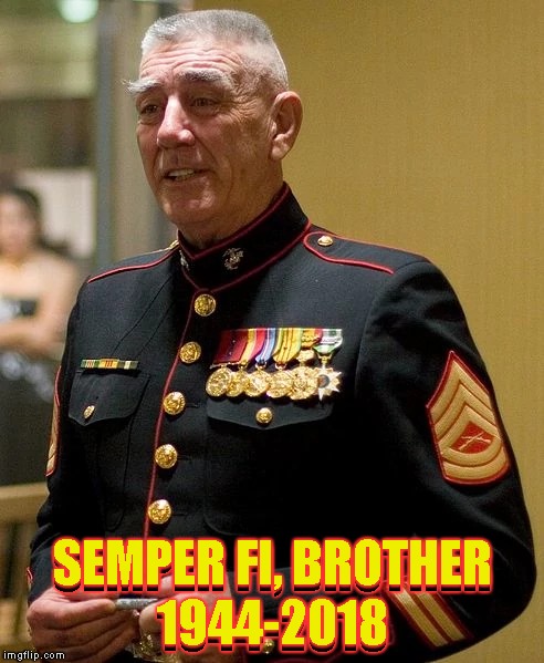 More Than Just An Actor, A US Marine |  SEMPER FI, BROTHER; SEMPER FI, BROTHER; 1944-2018; 1944-2018 | image tagged in rip,death,dead,usmc,marine corps,r lee ermey | made w/ Imgflip meme maker