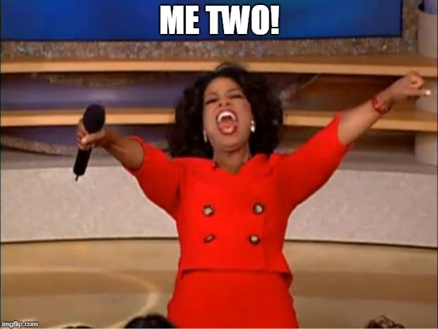 Oprah You Get A Meme | ME TWO! | image tagged in memes,oprah you get a | made w/ Imgflip meme maker