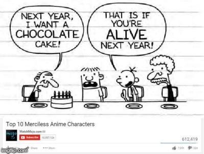 OOF | image tagged in meme,watchmojocom,mojo,top 10,anime,top 10 merciless anime characters | made w/ Imgflip meme maker