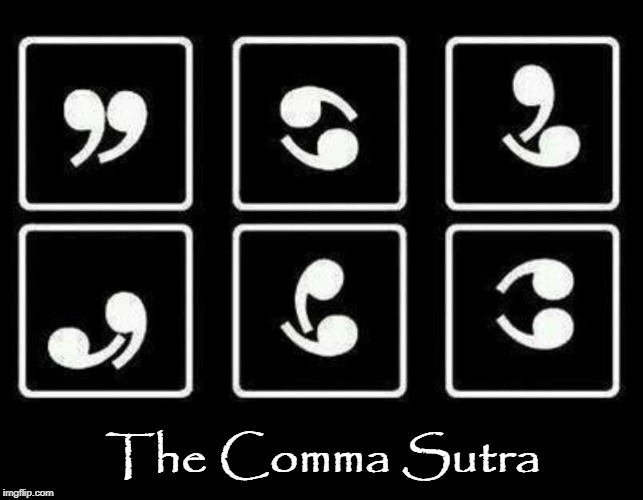 Isn't It the Kamasutra? | The Comma Sutra | image tagged in vince vance,punctuation,commas,quotation marks,the kamasutra | made w/ Imgflip meme maker