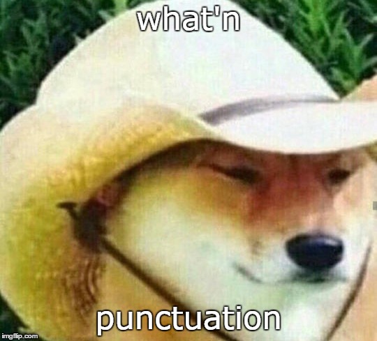 what'n punctuation | made w/ Imgflip meme maker