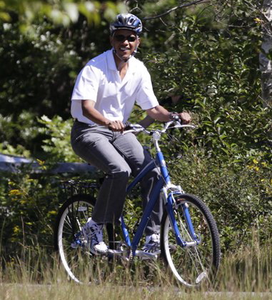 Obama bicycle Blank Meme Template