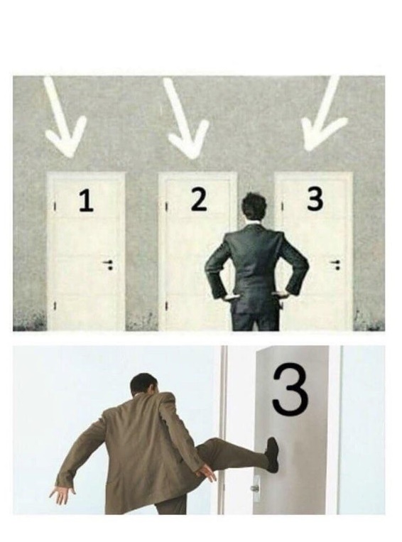 High Quality 3 Doors Blank Meme Template