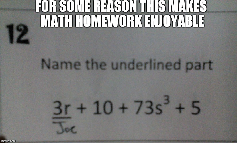 FOR SOME REASON THIS MAKES MATH HOMEWORK ENJOYABLE | image tagged in finally finished | made w/ Imgflip meme maker