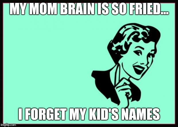 Ecard  | MY MOM BRAIN IS SO FRIED... I FORGET MY KID'S NAMES | image tagged in ecard | made w/ Imgflip meme maker