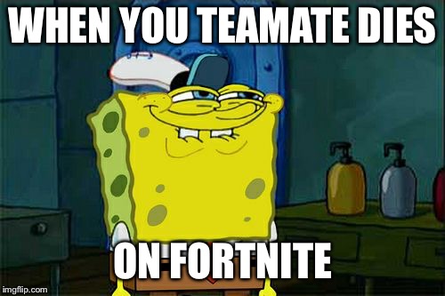 Don't You Squidward Meme | WHEN YOU TEAMATE DIES; ON FORTNITE | image tagged in memes,dont you squidward | made w/ Imgflip meme maker