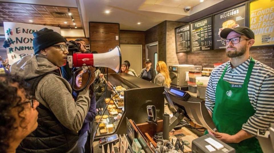 Starbucks Protest Blank Meme Template